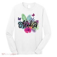 Aloha Hawaii Tropical Beach Long Sleeve Shirt thumb 0