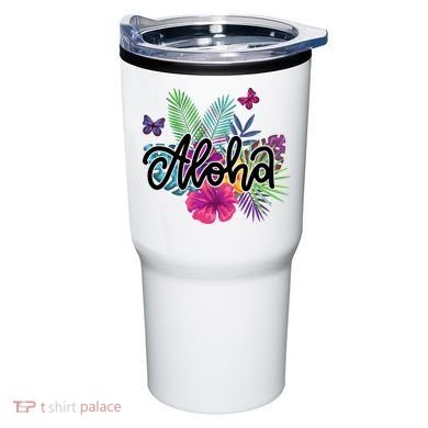 Aloha Hawaii Tropical Beach Tumbler