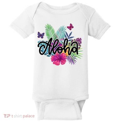 Aloha Hawaii Tropical Beach Baby Bodysuit