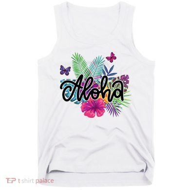 Aloha Hawaii Tropical Beach Tank Top
