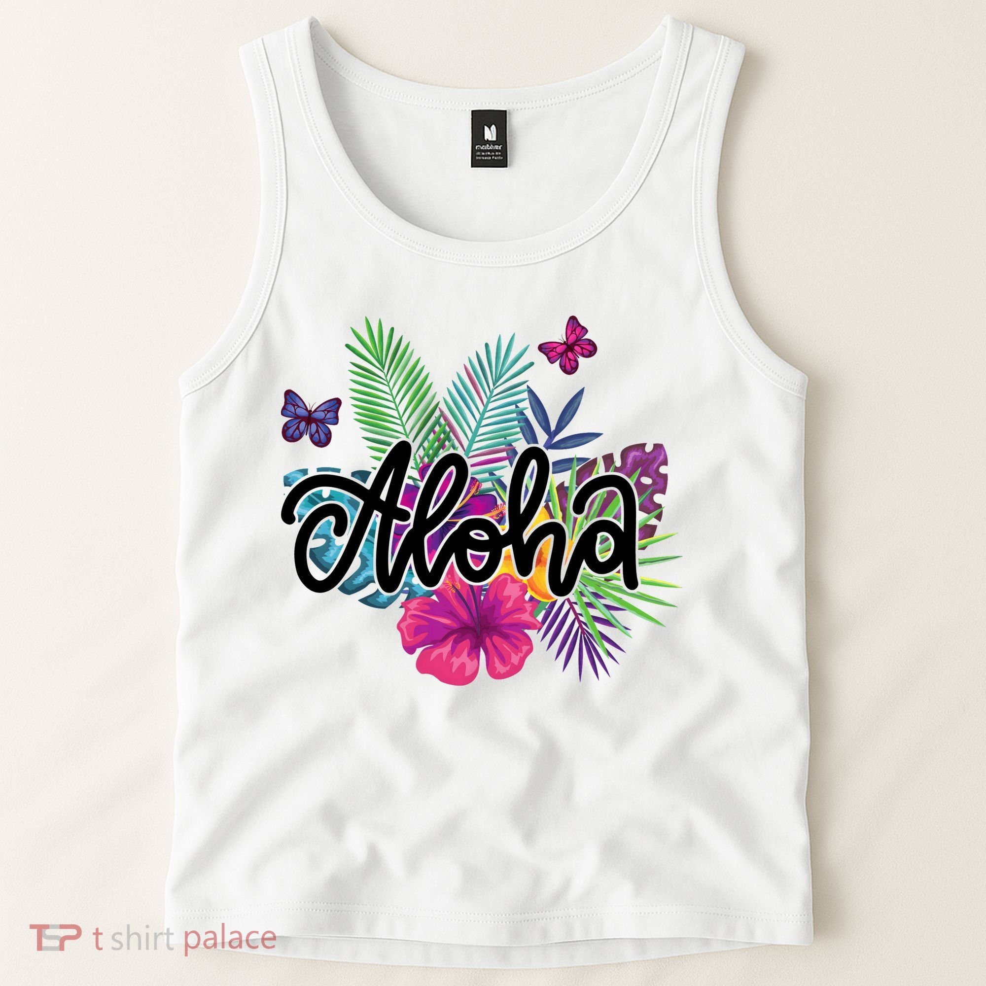 Aloha Hawaii Tropical Beach Tank Top