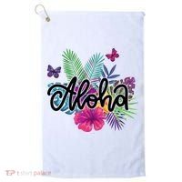 Aloha Hawaii Tropical Beach Golf Towel thumb 0