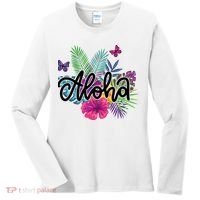 Aloha Hawaii Tropical Beach Women's Long Sleeve Shirt thumb 0
