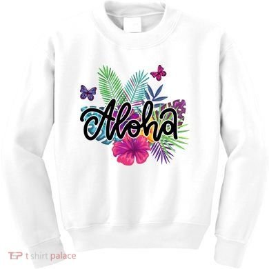 Aloha Hawaii Tropical Beach Kids Sweatshirt