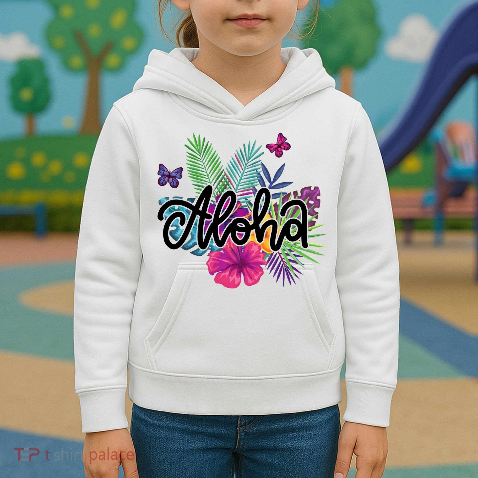Aloha Hawaii Tropical Beach Kids Hoodie