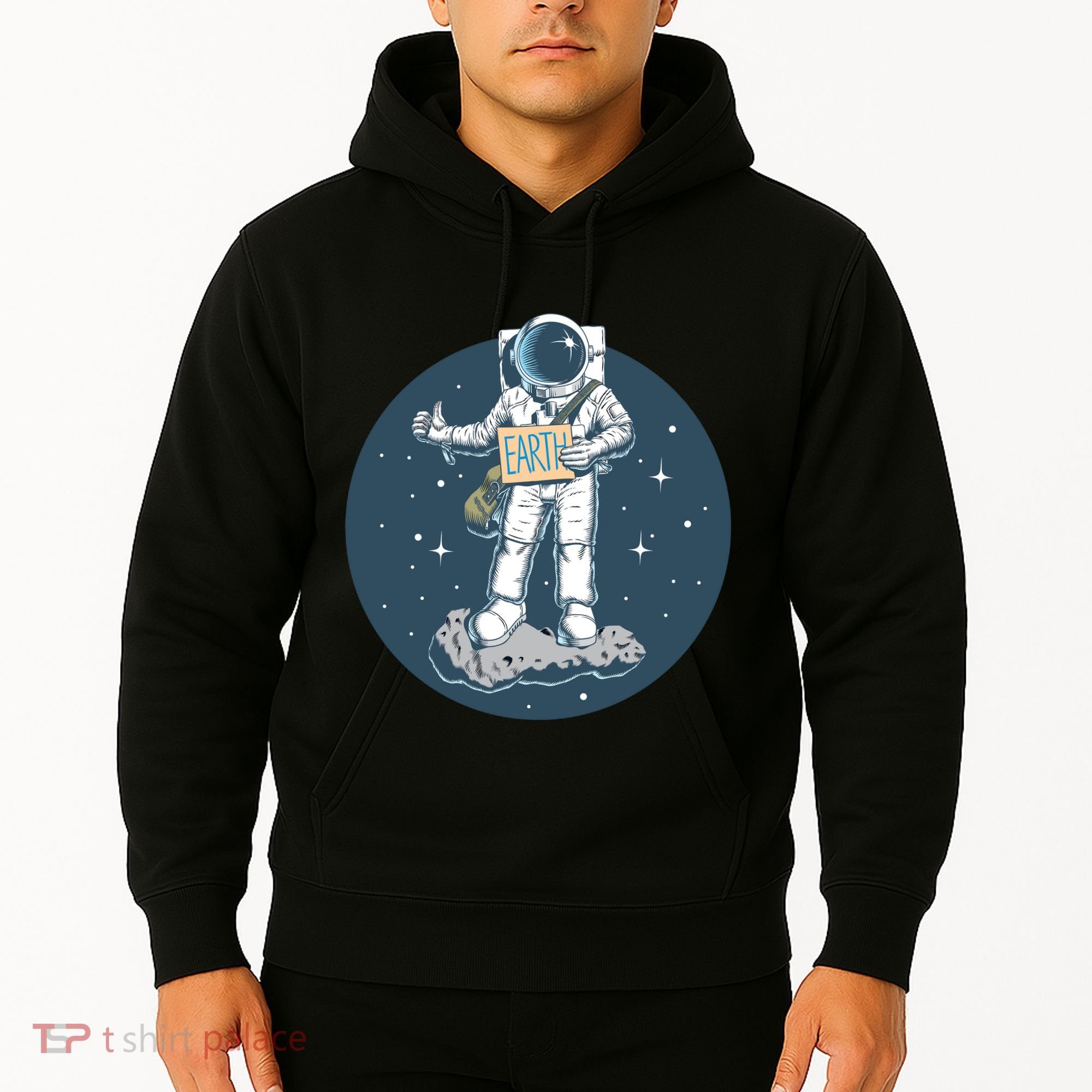 Astronaut Hitchhiking To Earth Hoodie
