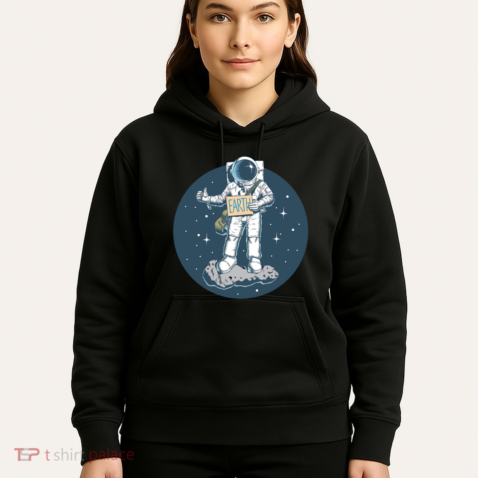 Astronaut Hitchhiking To Earth Hoodie