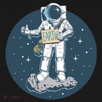 Astronaut Hitchhiking To Earth Hoodie thumb 7