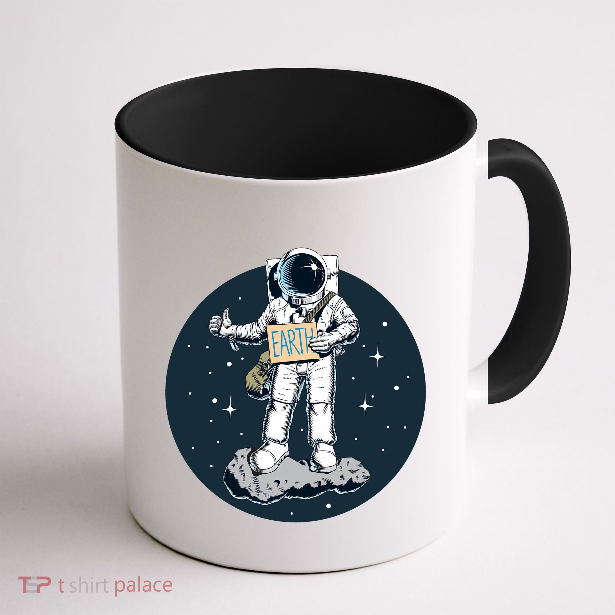 Astronaut Hitchhiking To Earth Coffee Mug