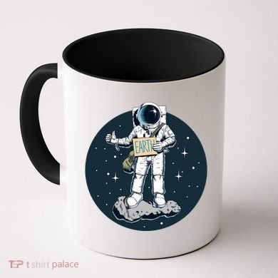 Astronaut Hitchhiking To Earth Coffee Mug