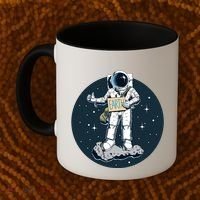 Astronaut Hitchhiking To Earth Coffee Mug thumb 2