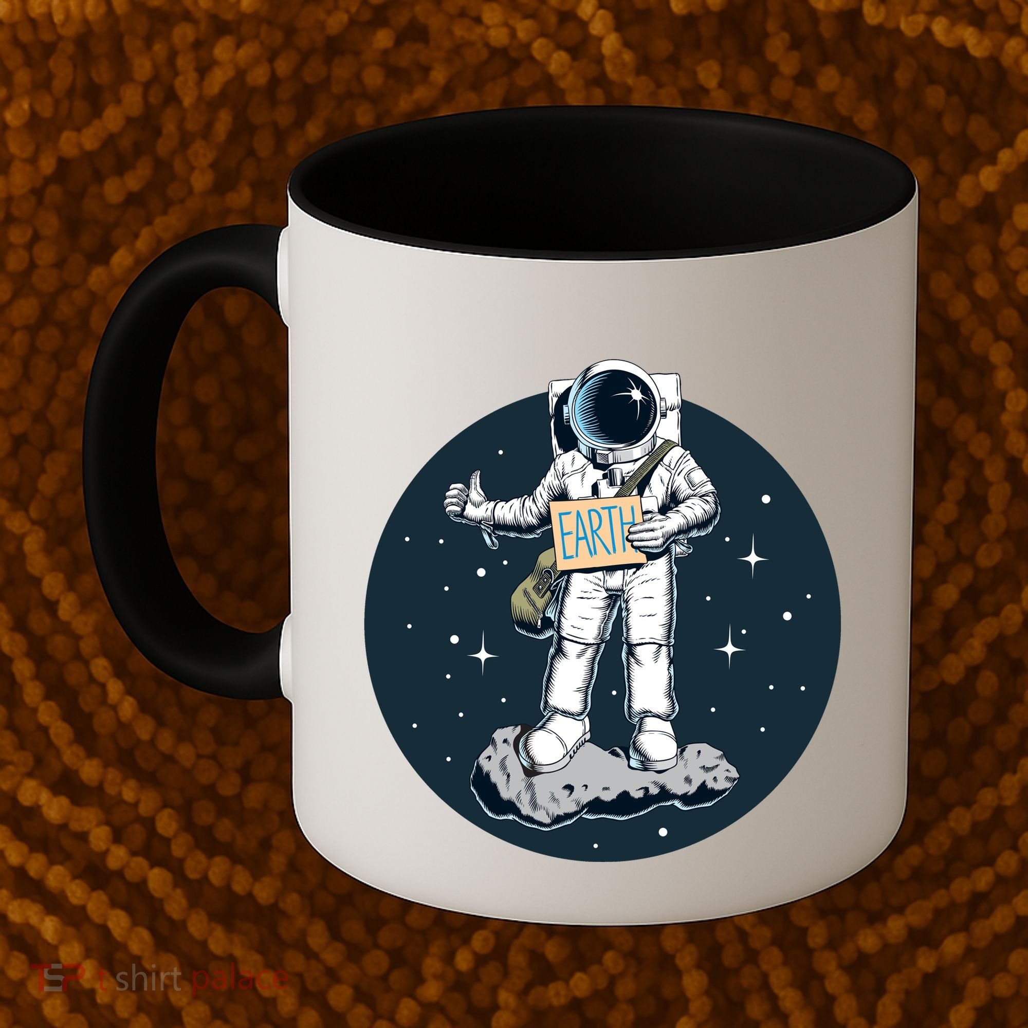 Astronaut Hitchhiking To Earth Coffee Mug