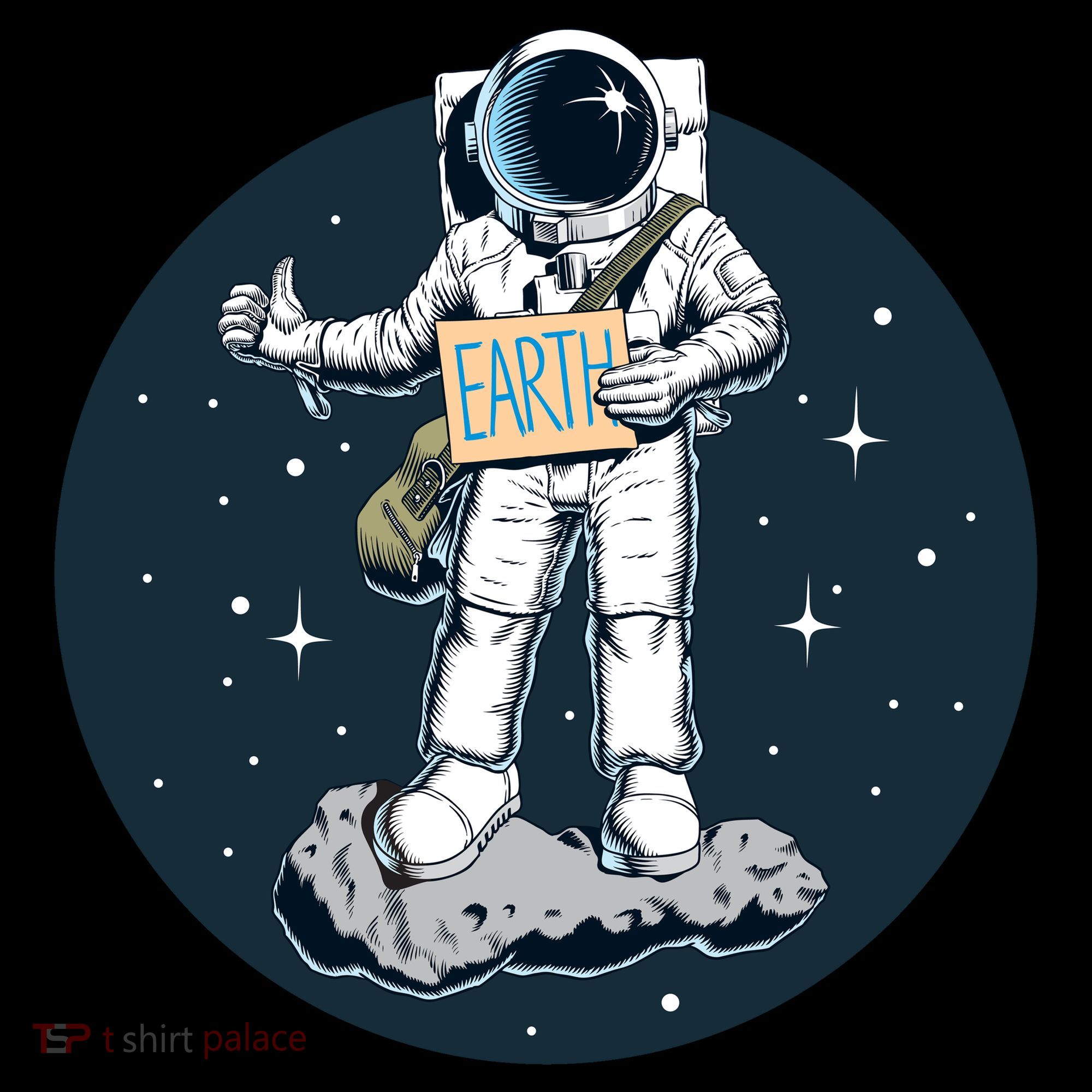 Astronaut Hitchhiking To Earth Coffee Mug