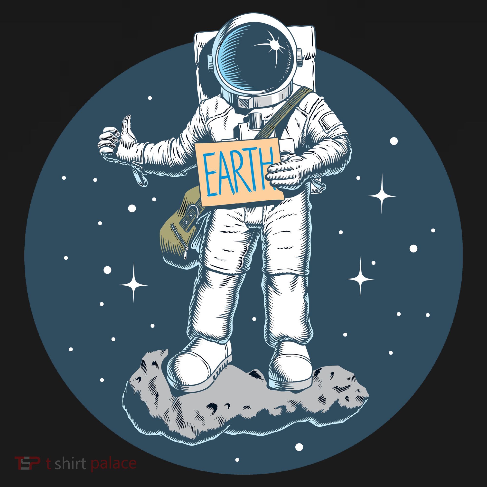 Astronaut Hitchhiking To Earth Coaster
