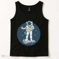 Astronaut Hitchhiking To Earth Tank Top thumb 2