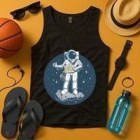 Astronaut Hitchhiking To Earth Tank Top thumb 4