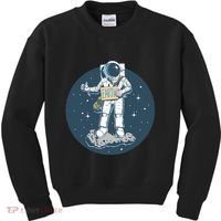 Astronaut Hitchhiking To Earth Kids Sweatshirt thumb 0
