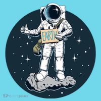 Astronaut Hitchhiking To Earth Long Sleeve Shirt thumb 2