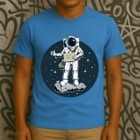 Astronaut Hitchhiking To Earth T-Shirt thumb 3