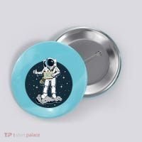 Astronaut Hitchhiking To Earth Button thumb 0