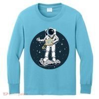 Astronaut Hitchhiking To Earth Kids Long Sleeve Shirt thumb 0