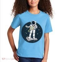 Astronaut Hitchhiking To Earth Kids T-Shirt thumb 2