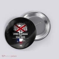 Alabama Home Texas Roots State Tree Flag Love Gift Button thumb 0