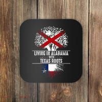 Alabama Home Texas Roots State Tree Flag Love Gift Coaster thumb 0