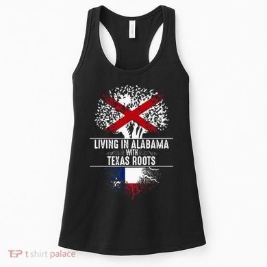 Alabama Home Texas Roots State Tree Flag Love Gift Women's Tank Top