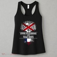 Alabama Home Texas Roots State Tree Flag Love Gift Women's Tank Top thumb 3