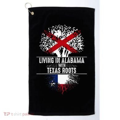 Alabama Home Texas Roots State Tree Flag Love Gift Golf Towel
