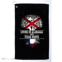 Alabama Home Texas Roots State Tree Flag Love Gift Golf Towel thumb 0