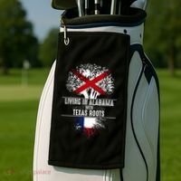 Alabama Home Texas Roots State Tree Flag Love Gift Golf Towel thumb 2