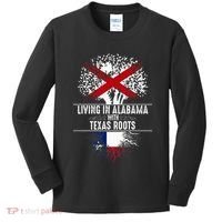 Alabama Home Texas Roots State Tree Flag Love Gift Kids Long Sleeve Shirt thumb 0