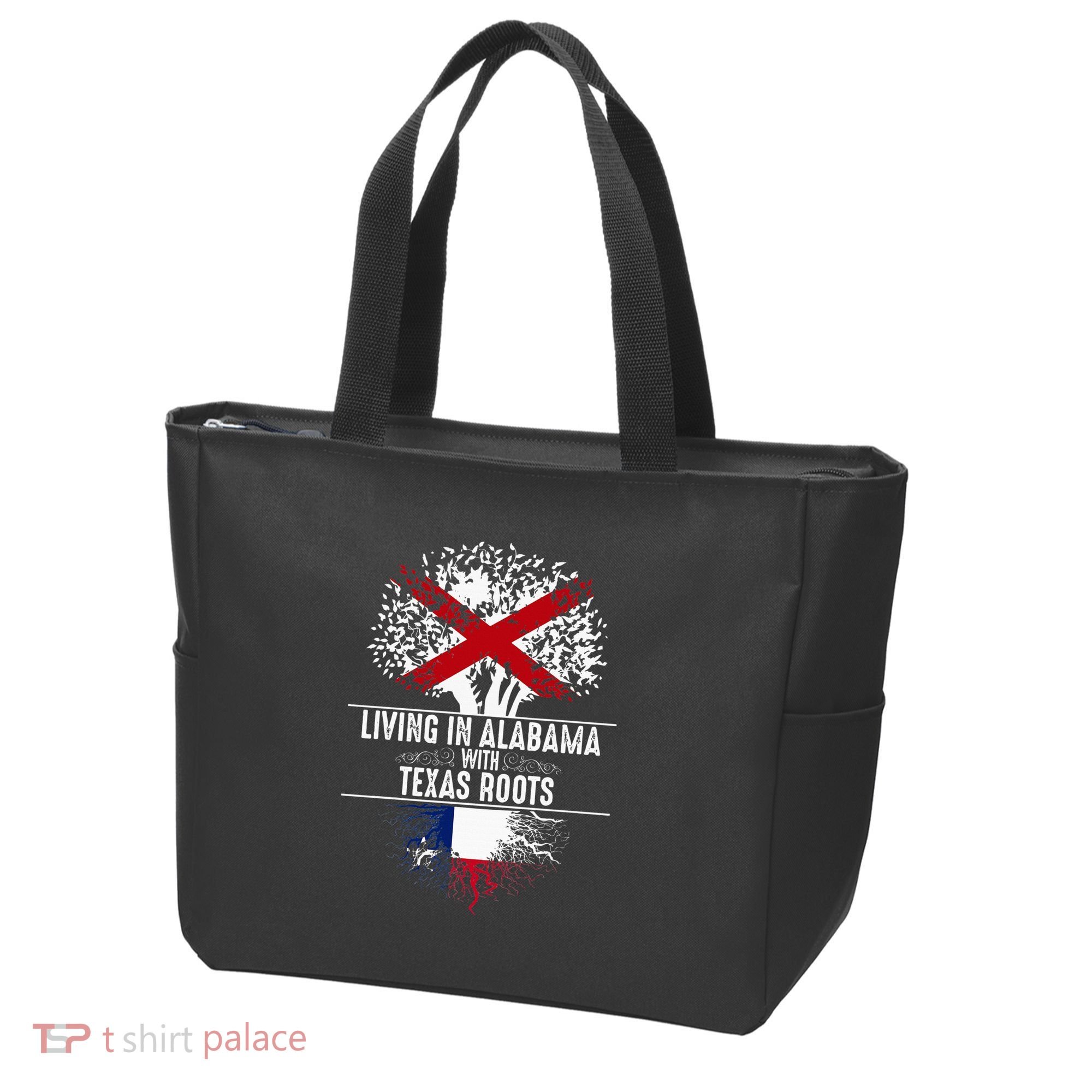 Alabama Home Texas Roots State Tree Flag Love Gift Tote Bag