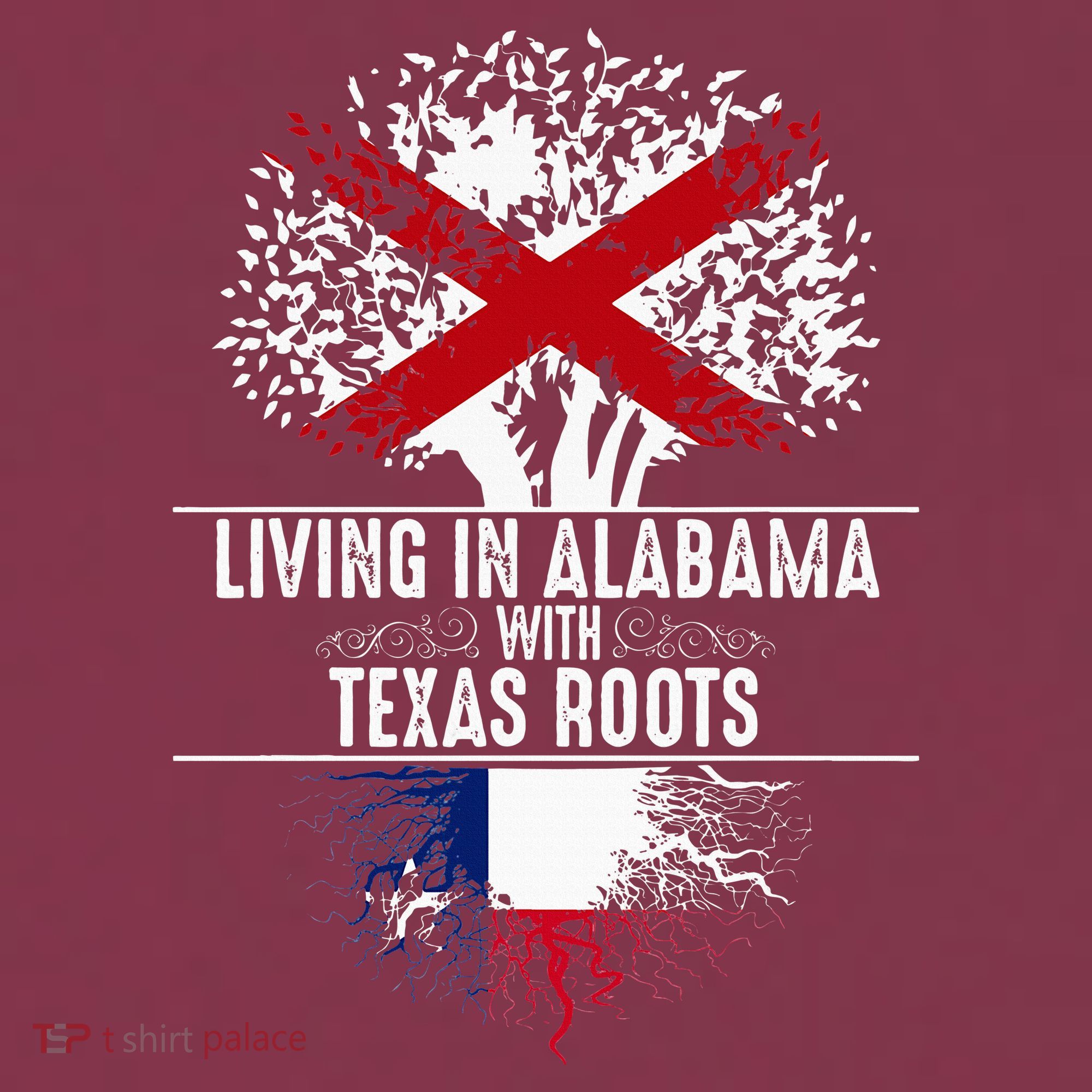 Alabama Home Texas Roots State Tree Flag Love Gift 16oz Travel Tumbler