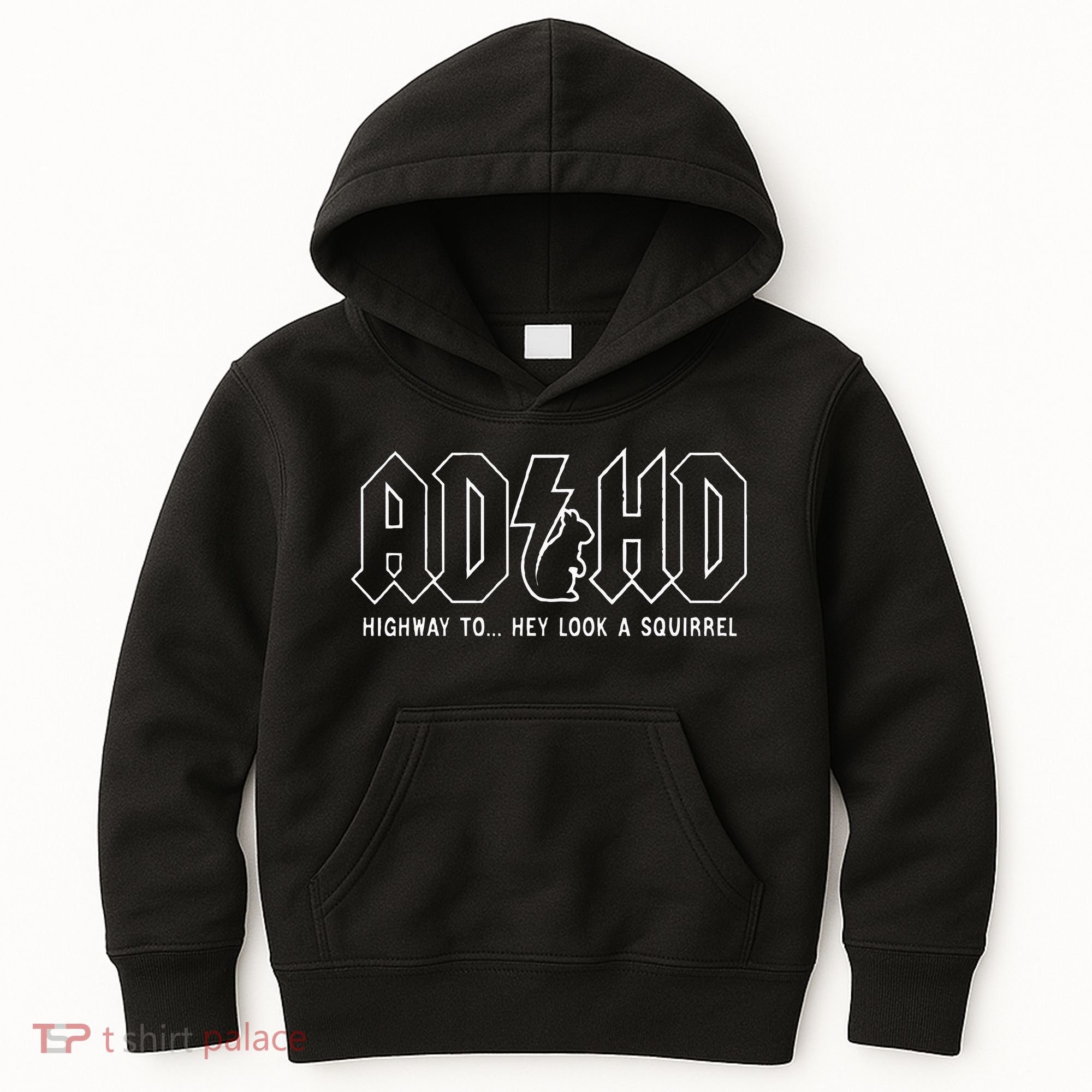 Adhd Highway To... Hey Look A Squirrel Adhd Is Awesome Kids Hoodie