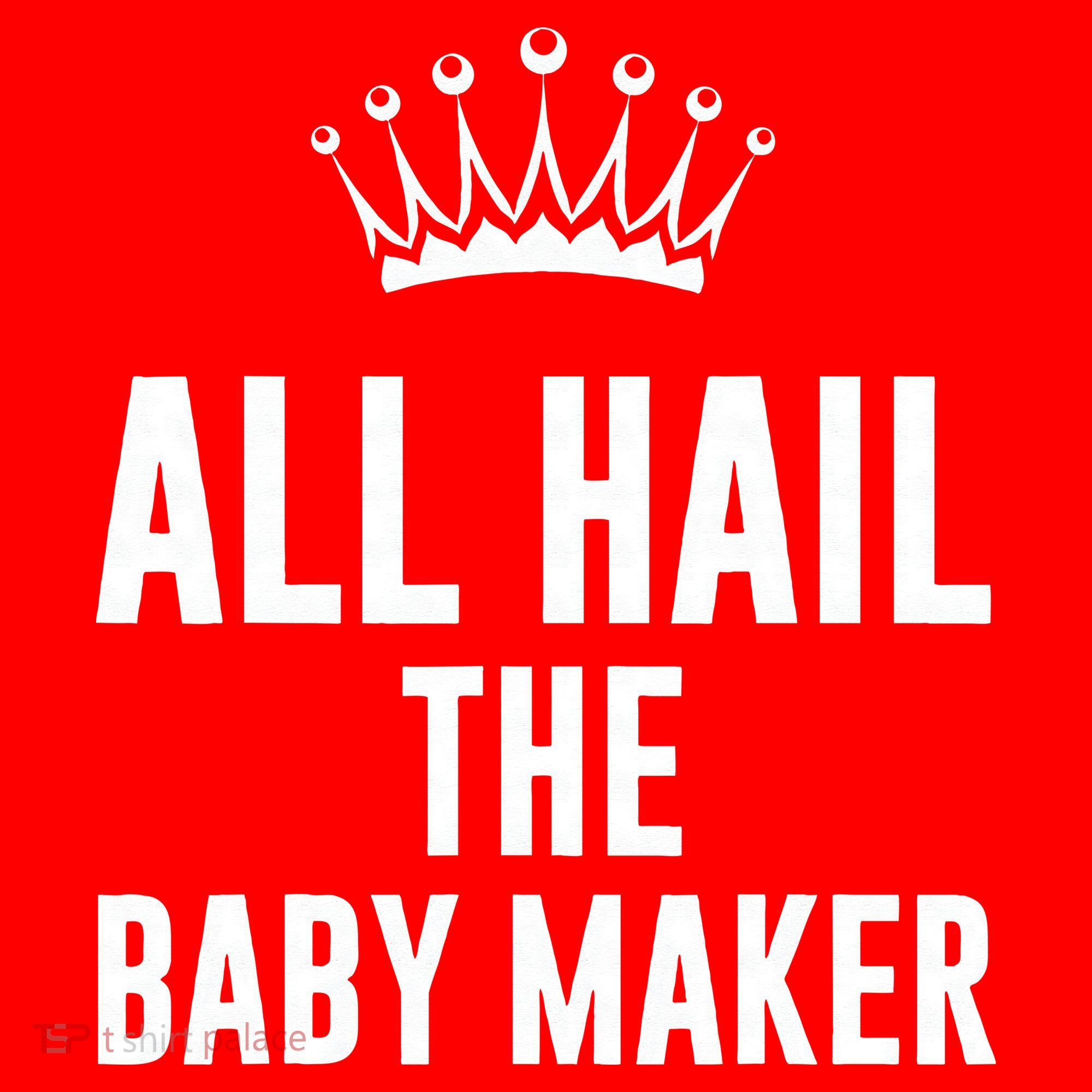 All Hail The Baby Maker Women's Mother's Day Santa Hat
