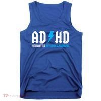 Adhd Highway To Hey Look A Squirrel Funny Adhd Funny Gift Tank Top thumb 0