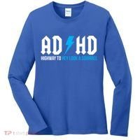 Adhd Highway To Hey Look A Squirrel Funny Adhd Funny Gift Women's Long Sleeve Shirt thumb 0