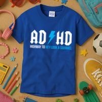 Adhd Highway To Hey Look A Squirrel Funny Adhd Funny Gift Kids T-Shirt thumb 3