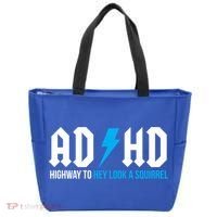 Adhd Highway To Hey Look A Squirrel Funny Adhd Funny Gift Tote Bag thumb 0