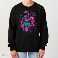 Astronaut Holding The Earth Close Women's Sweatshirt thumb 0