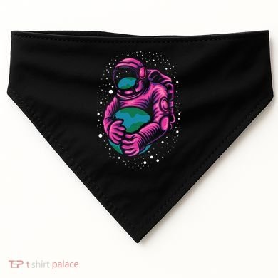 Astronaut Holding The Earth Close USA-Made Doggie Bandana