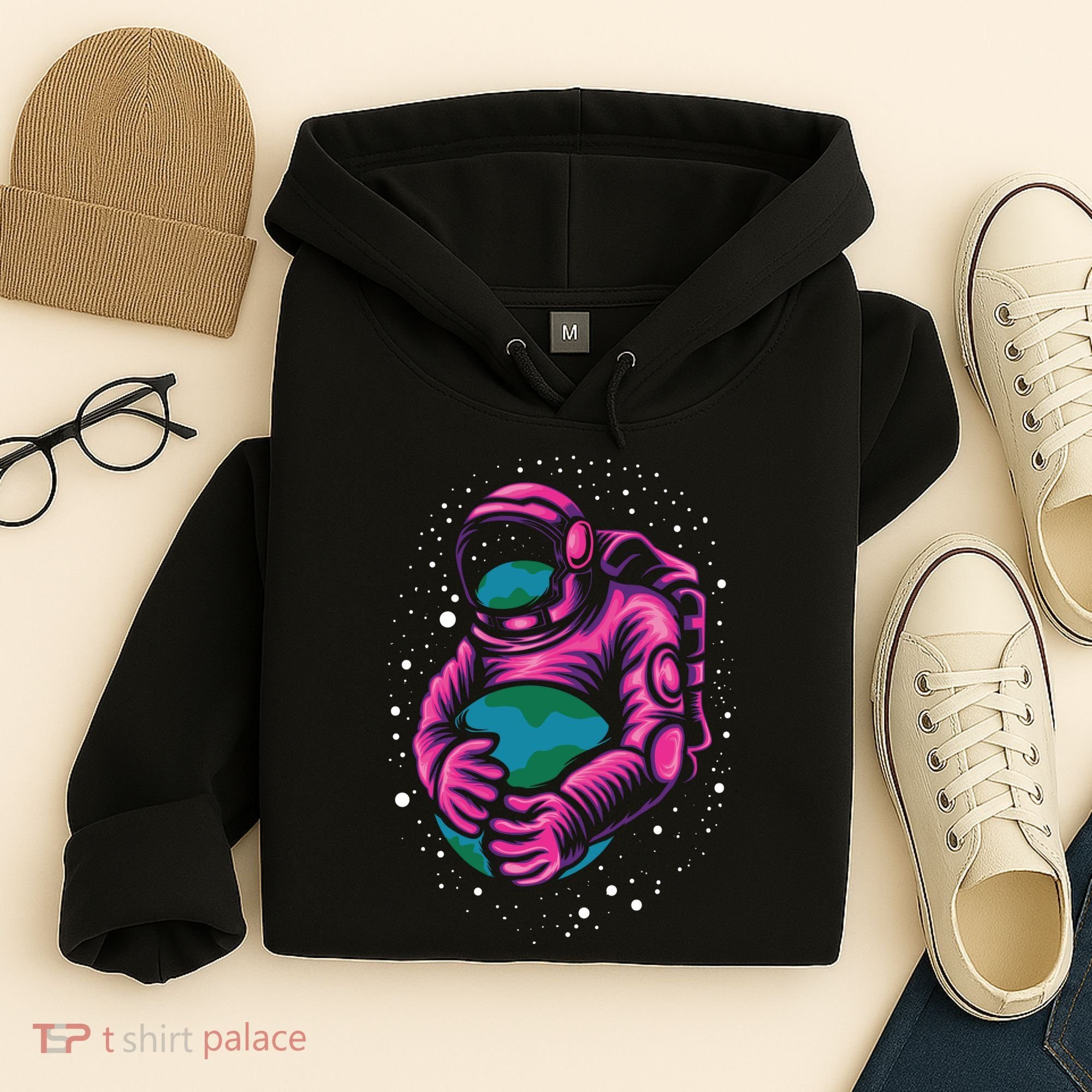 Astronaut Holding The Earth Close Hoodie