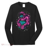 Astronaut Holding The Earth Close Long Sleeve Shirt thumb 0