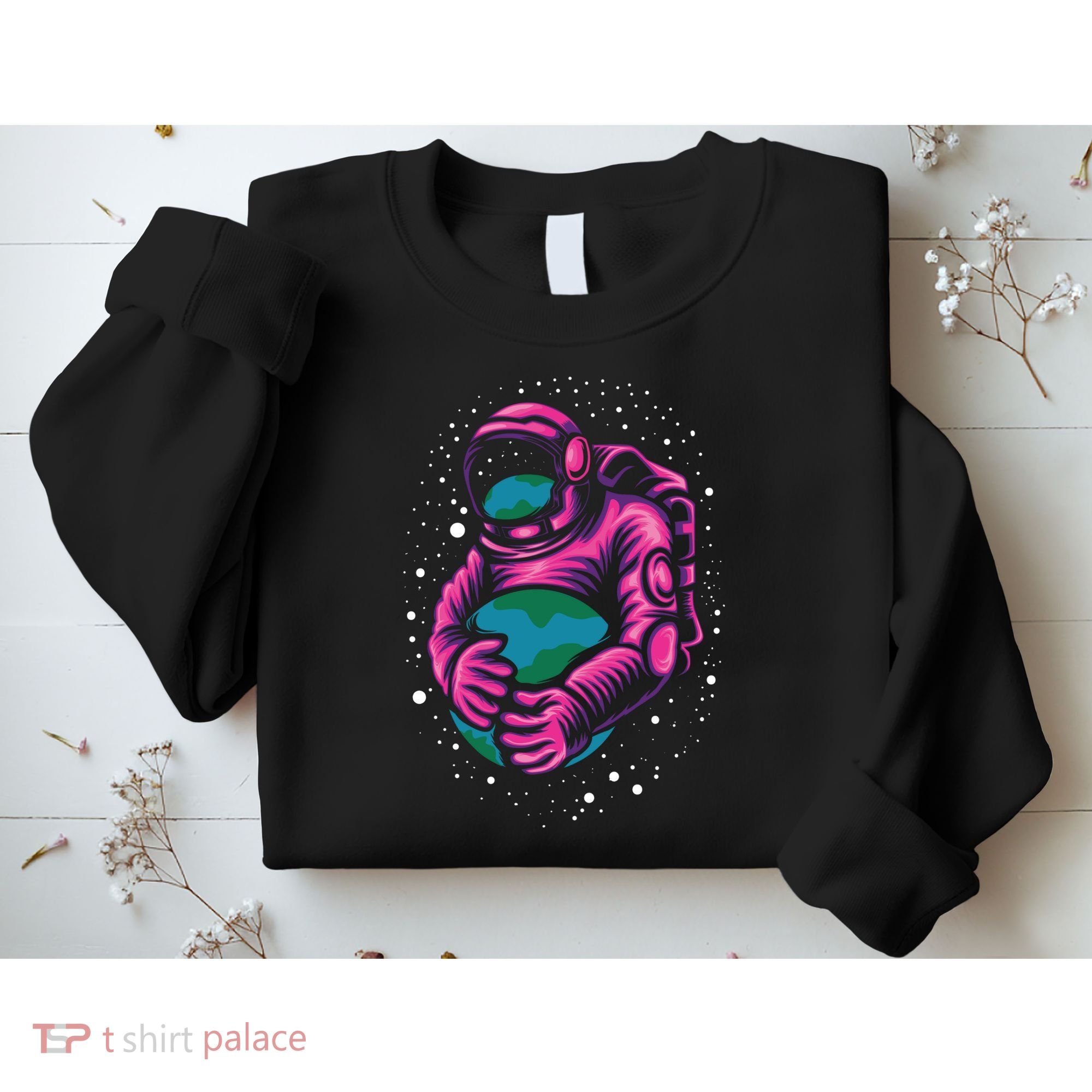 Astronaut Holding The Earth Close Sweatshirt