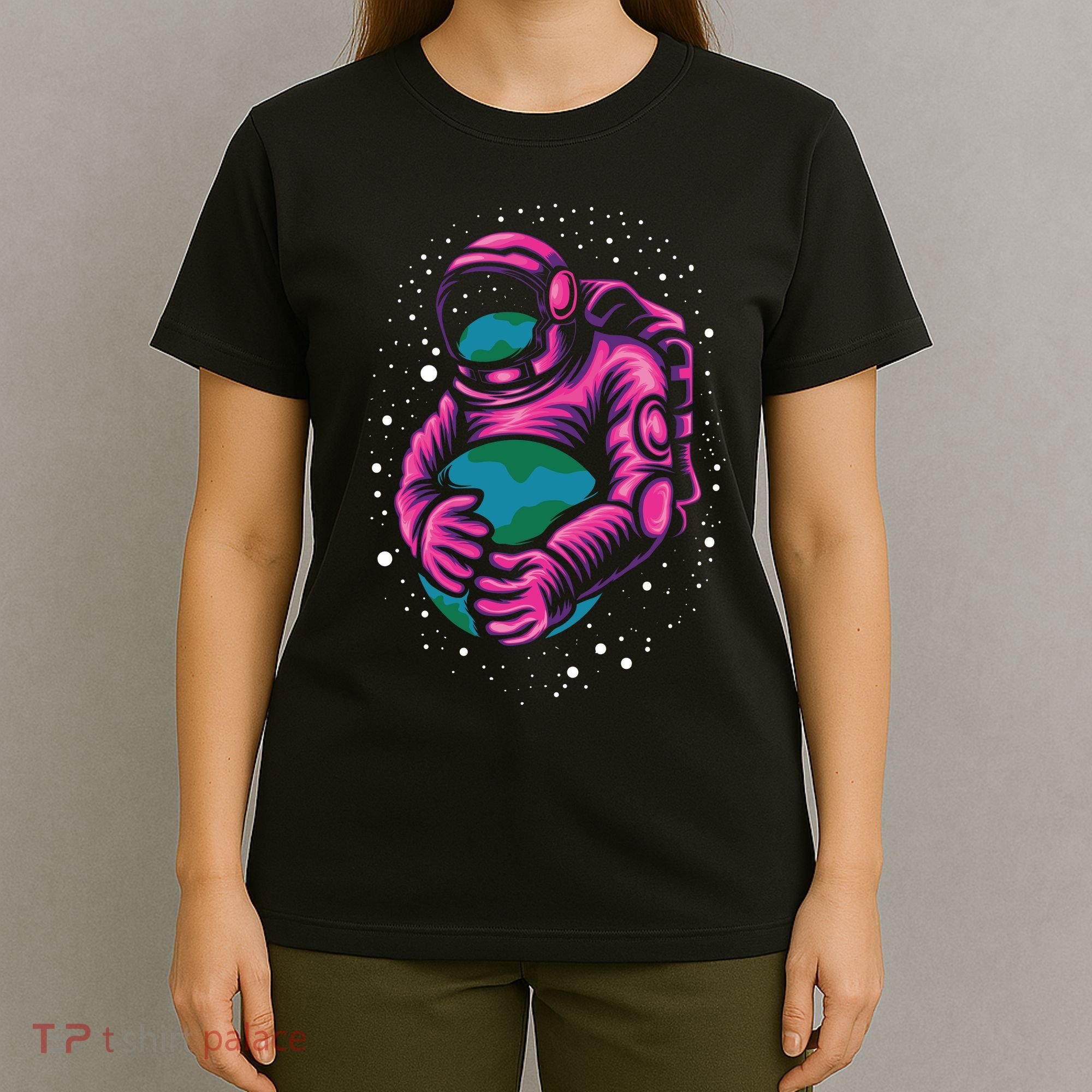 Astronaut Holding The Earth Close T-Shirt
