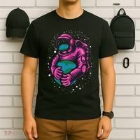 Astronaut Holding The Earth Close T-Shirt thumb 6