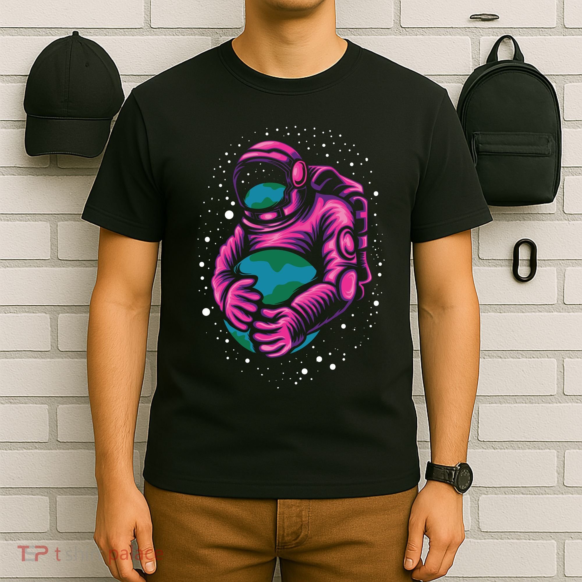Astronaut Holding The Earth Close T-Shirt